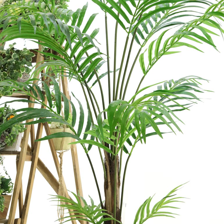 観葉植物フェイクグリーンおしゃれインテリア大型室内鉢シンプルオフィス人工豪華リアルコンフォート・アレカヤシ16枝160~170cmスマートポットCHIC8+ヤシの繊維光触媒人工観葉植物空気清浄消臭抗菌※組立式(ゆ:120)