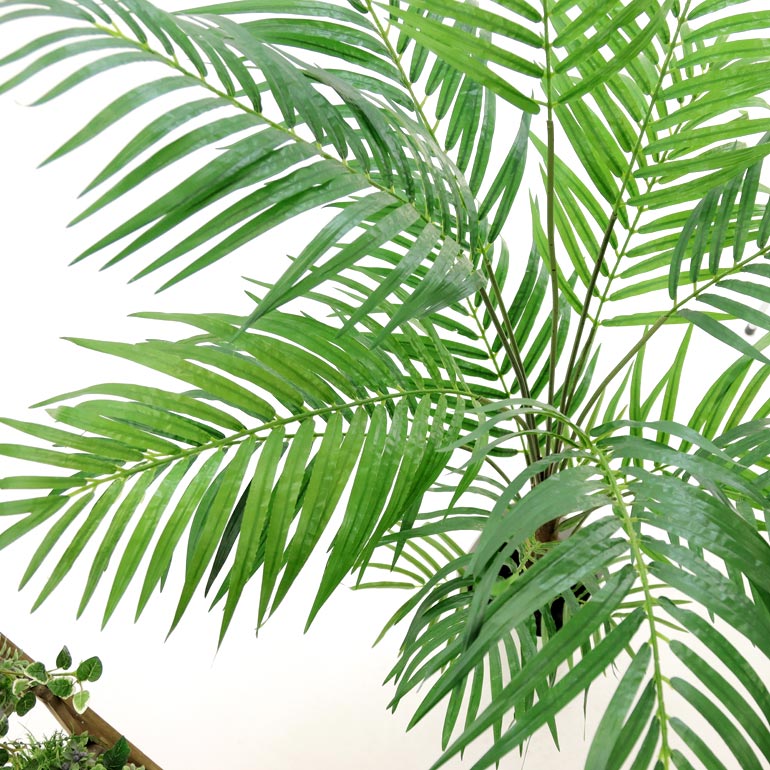 観葉植物フェイクグリーンおしゃれインテリア大型室内鉢シンプルオフィス人工豪華リアルコンフォート・アレカヤシ16枝160~170cmスマートポットCHIC8+ヤシの繊維光触媒人工観葉植物空気清浄消臭抗菌※組立式(ゆ:120)