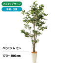 光触媒 フェイクグリーン 人工観葉植物 観葉植物 フェイク 造花 観葉樹 170cm 180cm シンプル オフィス おしゃれ インテリア 大型 室内 鉢 人工観葉樹 空気清浄 消臭 抗菌 銀 酸化チタン リアル フィカス ベンジャミン スマートポット （CHIC8） ヤシの繊維 ※組立式 No92771