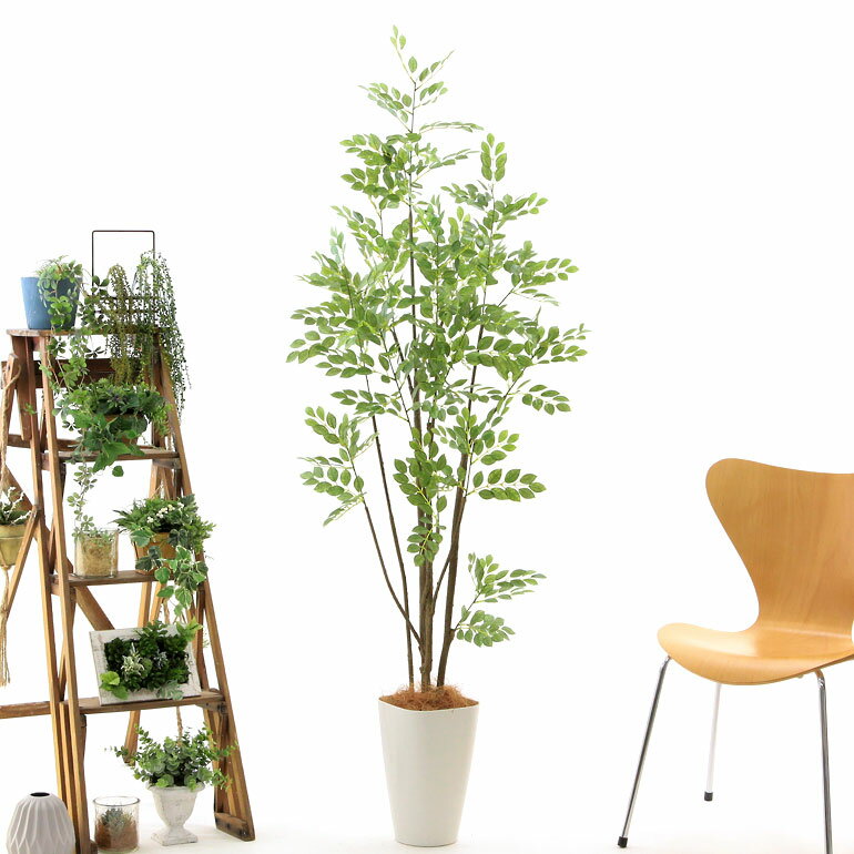 全国無料 Sale人工 観葉植物 フェイクグリーン 160cm シンプル オフィス おしゃれ インテリア 大型 室内 鉢 観葉樹 空気清浄 消臭 抗菌 銀 酸化チタン 光触媒 リアル シマトネリコ 4本立 高さ160cm スマートポ