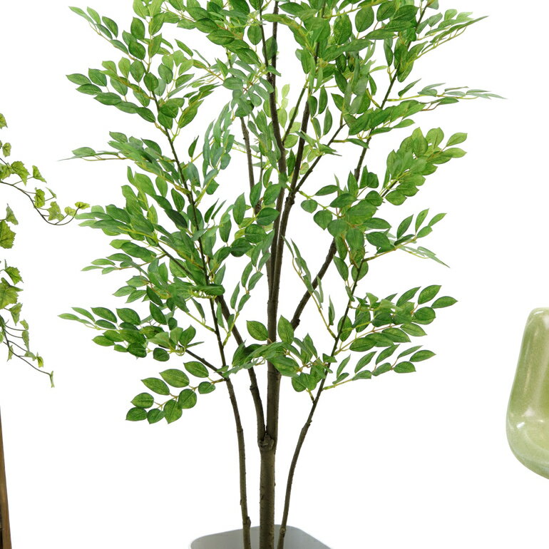 光触媒人工観葉植物造花観葉樹フェイクグリーン130cmシンプルオフィスおしゃれインテリア大型室内鉢空気清浄消臭抗菌銀酸化チタン擬木リアル「シマトネリコ高さ130cm幅65cmスマートポット(CHIC8)」【日時指定・ギフト不可】No93701