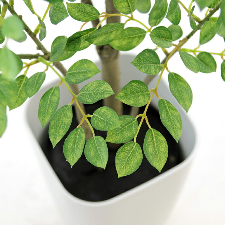 光触媒人工観葉植物造花観葉樹フェイクグリーン130cmシンプルオフィスおしゃれインテリア大型室内鉢空気清浄消臭抗菌銀酸化チタン擬木リアル「シマトネリコ高さ130cm幅65cmスマートポット(CHIC8)」【日時指定・ギフト不可】No93701