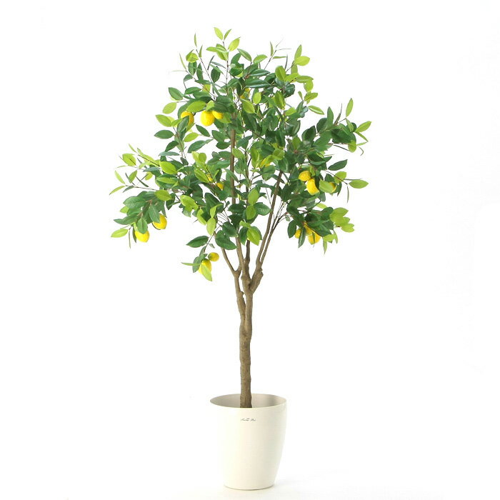 人工観葉植物 150cm フェイクグリーン 観葉植物 通販 シンプル 人工 大型 おしゃれ 造花 観葉植物 オフィス インテリア 室内 鉢 人工観葉樹 空気清浄 消臭 抗菌 光触媒 柑橘 かわいらしい 実付 レモンの木 高さ150cm ラスターポット 265 No