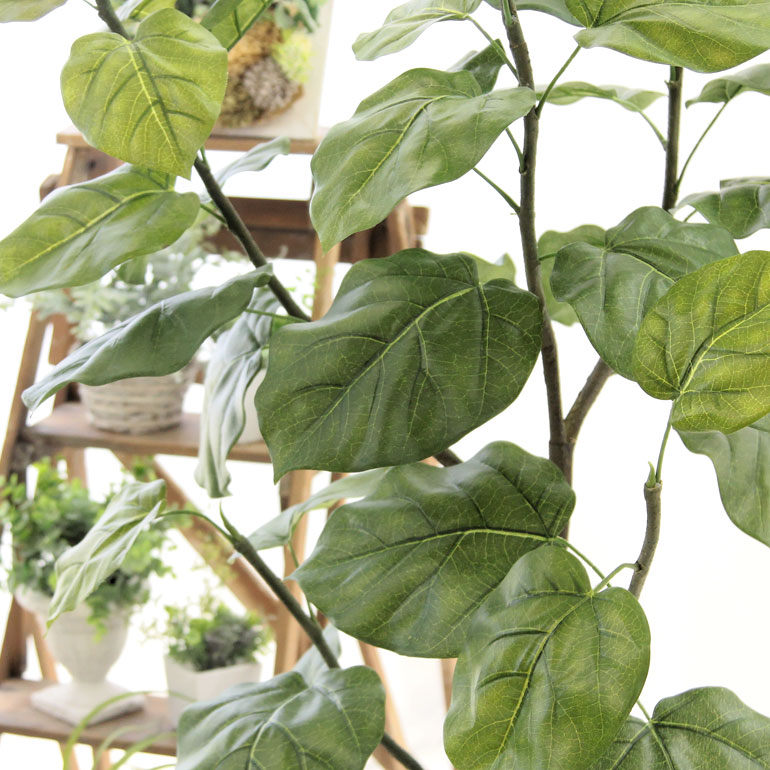 新品即決 人工 観葉植物 造花 フェイクグリーン 150cm 観葉植物 人工 シンプル オフィス おしゃれ インテリア 大型 室内 鉢 空気清浄 消臭 銀 酸化チタン 光触媒 リアル フィカス ウンベラータ 豪華 5枝 スマートポット Chic8 ヤシの繊維 日付指定 ギフト No921 工場