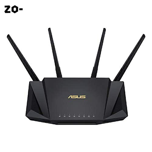 ASUS WiFi 無線 ルーター WiFi6 2402+574Mbps v6プラス対応デュアルバンド RT-AX3000 V2 Broadcom クワッドコア CPU 1.7GHzメッシュ&セキュリティ機