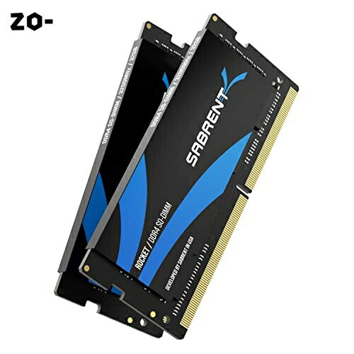 SABRENT ロケット 64GB (2x32GB) DDR4 SO-DIMM 3200MHzメモリモジュール | ノートPC、ウルトラブック、ミニPC用（SB-DDR32X2）