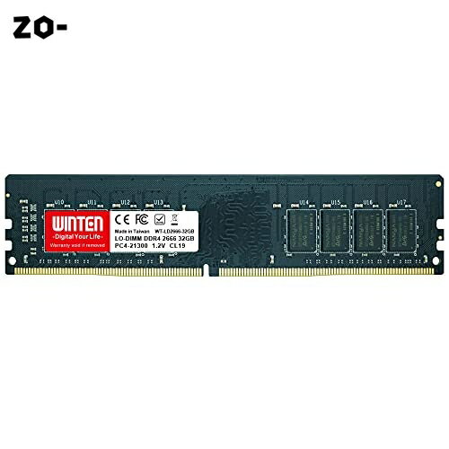 WINTEN デスクトップPC用 メモリ 32GB PC4-21300(DDR4 2666)【製品5年】DDR4 SDRAM DIMM 内蔵メモリー ..