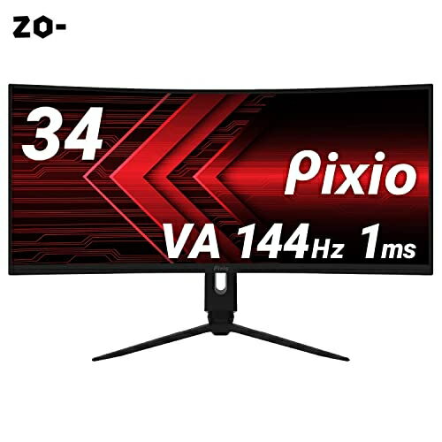 Pixio PXC348C 湾曲 ゲーミングモニター 34インチ ウルトラワイド UWQHD VA 144Hz 1ms USB Type-C