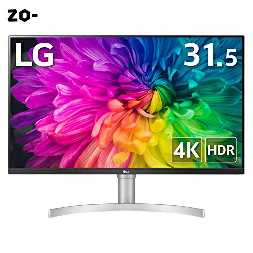 LG モニター 32UN500-W 31.5インチ/4K/HDR/VA非光沢/HDMI×2、DP/FreeSync対応/スピーカー搭載/フリッカーセーフ、ブルーライト低減/