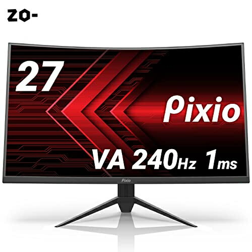 Pixio PXC279 湾曲 ゲーミングモニター 27インチ FHD VA 240Hz 1ms