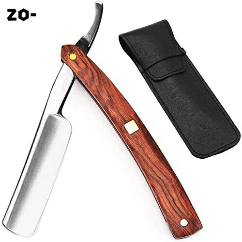 HttDog 剃刀一枚刃 剃刀 メンズ 西洋カミソリ 手動かみそり 一枚刃 木製ハンドル 折りたたみ式 本格深剃り 西洋剃刀 髭剃り 顔剃り 眉剃り 男女兼用 ...