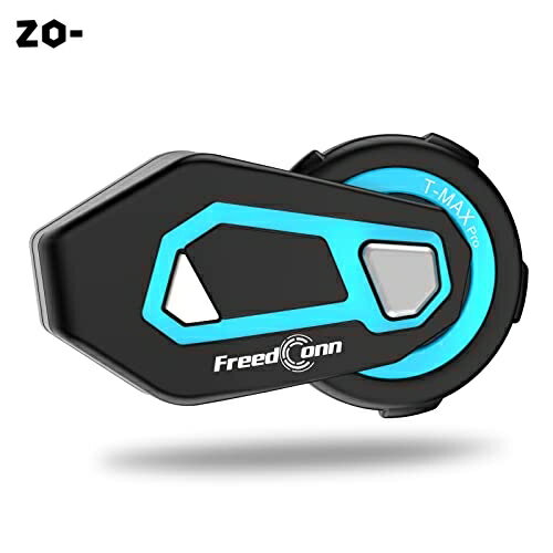 FreedConnインカムバイク用T-MAX Proバイク用通信機器 Bluetooth機能付きヘッドセット 6人グループインカムに対応 日本語提示音付き (T-MAX Pro、 青色)