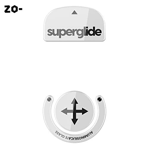 Superglide マウスソール for Logicool Gpro X Superlight マウスフィート 強化ガラス素材 ラウンドエッヂ加工 高耐久 超低摩擦 Super Smooth - White