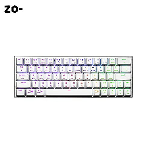 CoolerMaster SK622 White 有線/無線 両対応 テンキーレス 赤軸 オンザフライ ミニサイズキーボード SK-622-SKTR1-US KB528 ホワイト