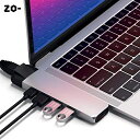 Satechi イーサネット USB-C Proハブ (シルバー) 4K HDM パススルーPD充電 USB3.0ポート SDカードスロット (MacBookPro/ Air2018以降対応)