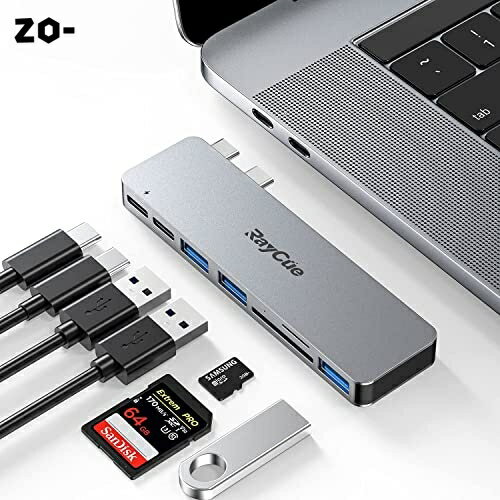 RayCue Macbook Air ハブ Macbook Pro ハブ USB C ハブ 7ポート Macbook USB 変換アダプタ thunderbolt..