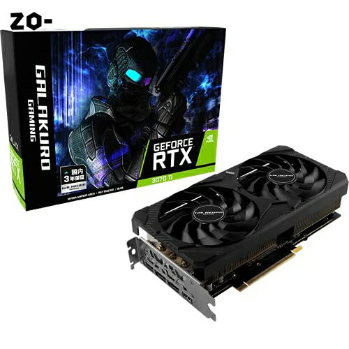 玄人志向 NVIDIA GeForce RTX3070Ti 搭載 グラフィックボード GDDR6X 8GB GALAKURO GAMINGモデル GG-RTX3070Ti-E8GB/DF