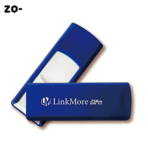 LinkMore USBメモリ 256GB USB3.2 スライド式 (最大読込速度100MB/s)