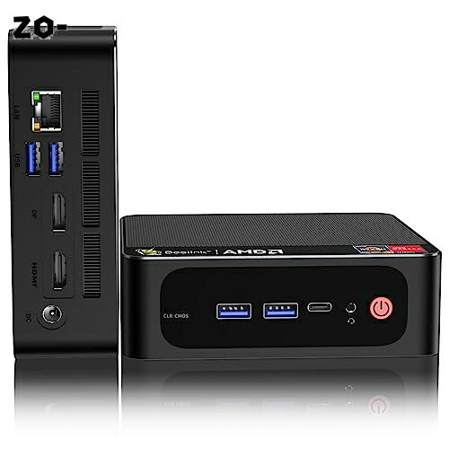 Beelink Mini PC、AMD Ryzen 7 5800H（8コア16スレッド、3.2GHz～4.4GHz）、AMD Radeonグラフィックス、16GB DDR4 RAM 1TB M.2 NVME SSD、SER5 Windows