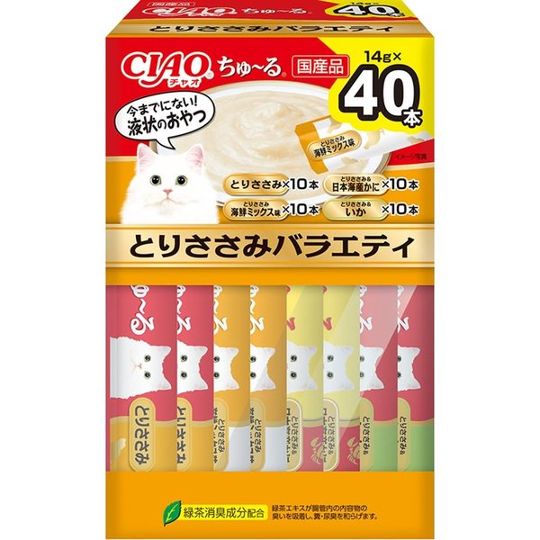 樂天商城 - チャオ (CIAO) ちゅ~る とりささみバラエティ 14gx40本 BOX