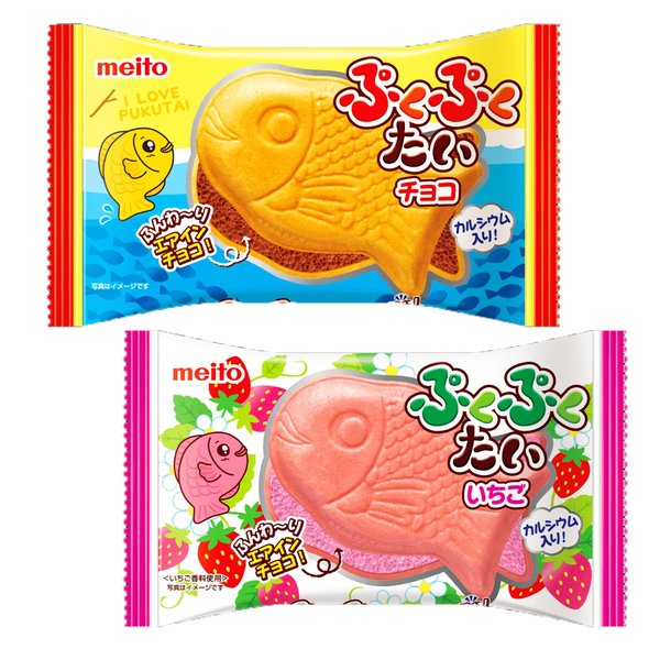 名糖産業 ぷくぷくたいチョコ・いちご 2種アソート 計20個