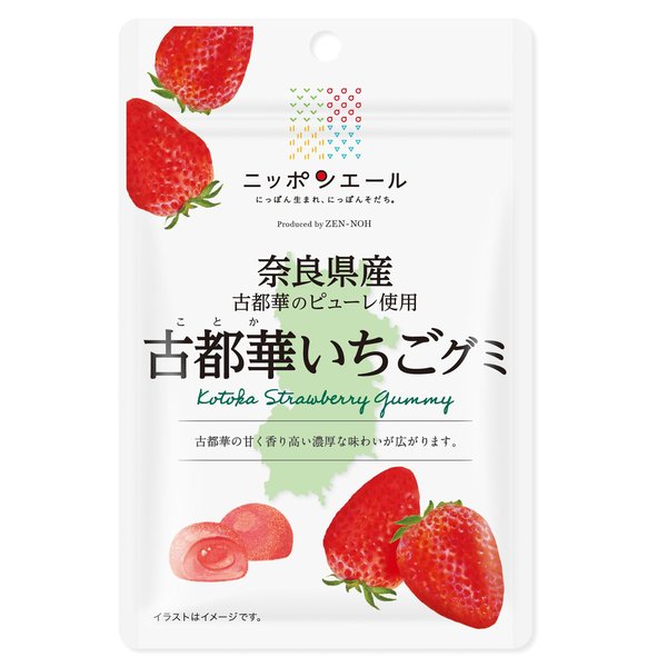 全国農協食品 奈良県産古都華いちごグミ 40gx10袋