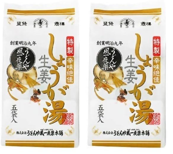 うどんや風一夜薬本舗 特製しょうが湯辛味絶佳(辛口) 27gx5袋 (x 2)