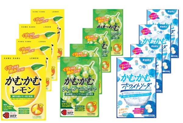 かむかむ 袋3種アソートx4個(レモン・シャインマスカット・ホワイトソーダ)セット買い※時期により内容..