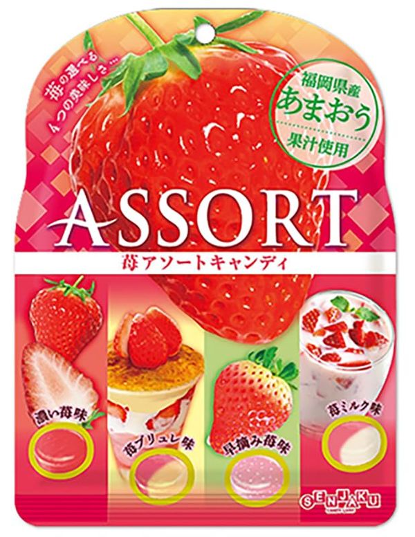 扇雀飴本舗苺アソートキャンディ85gx10袋