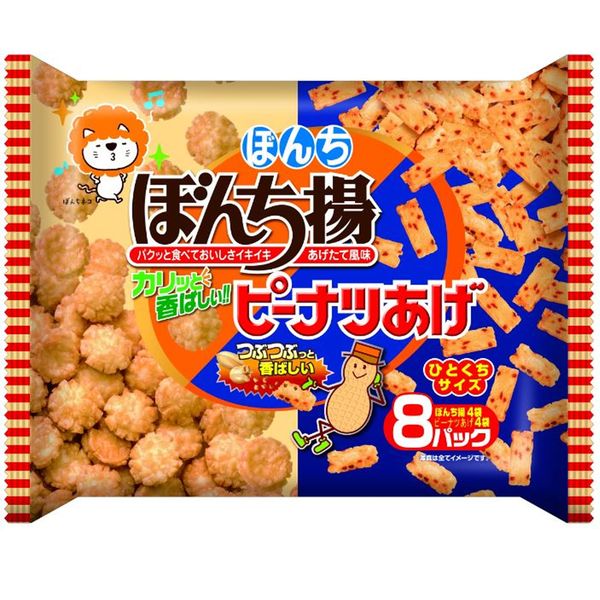 ぼんち 8パック ぼんち揚・ピーナツあげW 144gx10袋