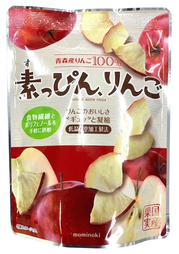 モミの木 素っぴん、りんご(国産りんご100%チップス) 32gx8袋