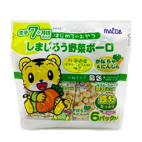 大阪前田 しまじろう野菜ボーロかぼちゃ&にんじん (10gx6袋)x10袋