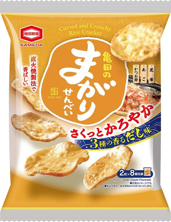 亀田製菓 亀田のまがりせんべい 3種の香るだし味 16枚x12袋