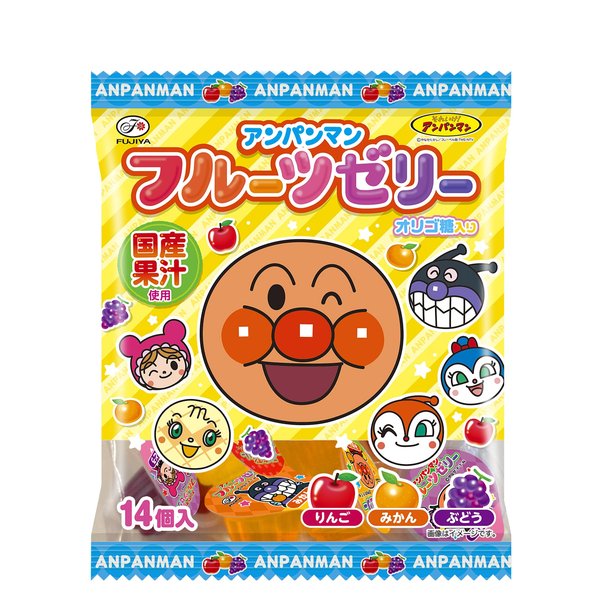 不二家 アンパンマンフルーツゼリー 14個x18袋