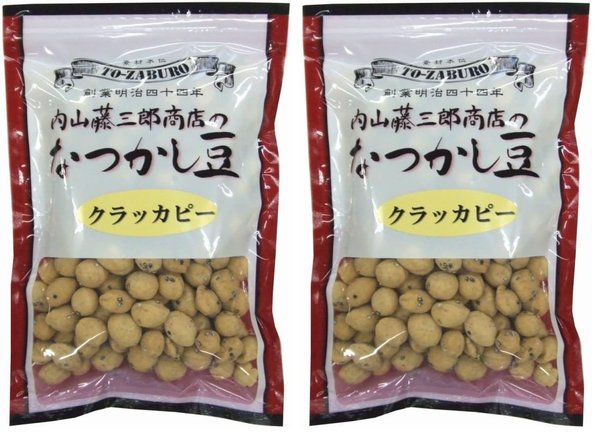 内山藤三郎商店 なつかし豆 クラッカピー 220gx4袋 (x 2)