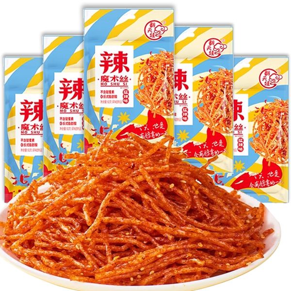 樂天商城 - YAYAMIYA ラーティアオ 辣条 中国 お菓子 翻天娃辣条 [大容量パッケージ 82g] 麻辣休食品小吃 素食手撕面筋 爆辣通心棒 通心棒 ベースフード ご飯のお供 おつまみ 香辣薯条 湖南特 中華食材 旧零食 麻辣小零食 辣條 ベジタリアンスパイシースナックおつまみ 辛口 おつまみ お