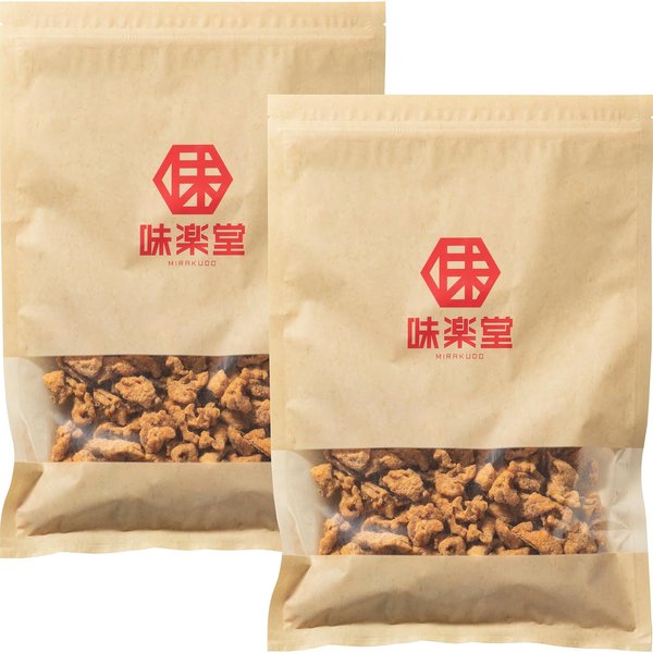 味楽堂 鶏皮チップス 400g(200gx2袋) 柚子胡椒風味 国産 鶏皮揚げ せんべい 米粉使用 おつまみ おやつ