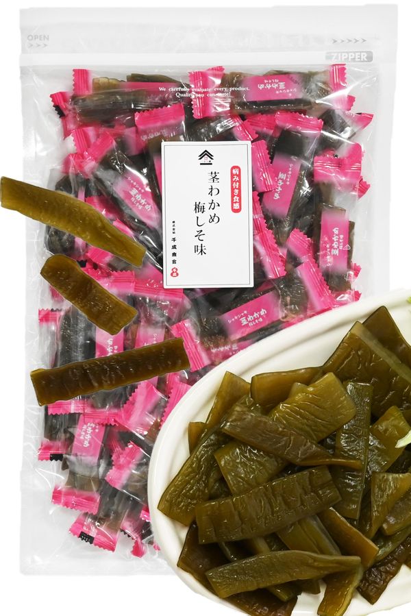 乐天商城 - [ つまみ蔵 ] 茎わかめ 梅しそ 400g [ シャキシャキ食感の おやつ/おつまみ ] 大容量 駄菓子 業務用 わかめ 梅しそ (おにぎりやサラダのトッピングにも) 千成商会
