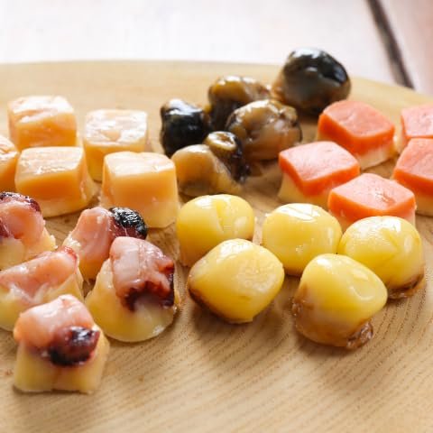 樂天商城 - 海鮮 ひと口 珍味 5種 詰め合わせ 150g 帆立 焼いか 鮭 たこ チーズ入 つぶのみチーズなし 個包装 便 (150g)