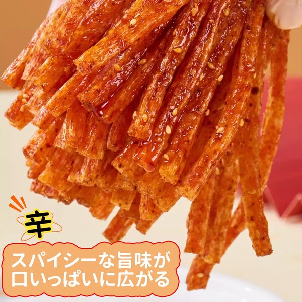 YAYAMIYA ラーティアオ 辣条 中国 お菓子 翻天娃辣条 [大容量パッケージ 82g] 麻辣休食品小吃 素食手撕面筋 爆辣通心棒 元気棒 ベースフード ご飯のお供 おつまみ 香辣薯条 湖南特 中華食材 旧零食 麻辣小零食 辣條 ベジタリアンスパイシースナックおつまみ 辛口 おつまみ お zozo-10088652 zo- サンプル画像3