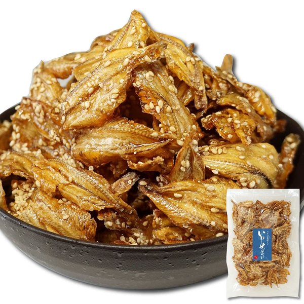 ぱりっと香ばしい いわしせんべい 155g 甘めの味付け 骨までガブっと食べられる ゴマの風味が心地よい