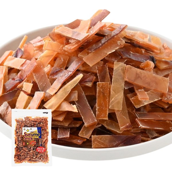 博屋 ひとくち するめスティック するめジャーキー イカチップ 業務用 イカジャーキー 駄菓子 炙り イカ おつまみ スルメ あたりめ 大容量 チャック袋入 (300g x 2袋)
