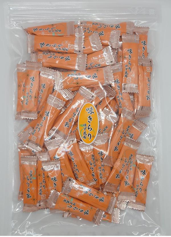 中山食品 味きらり ゆず昆布 200g(個包装込み) 北海道産 こんぶ 珍味 おつまみ