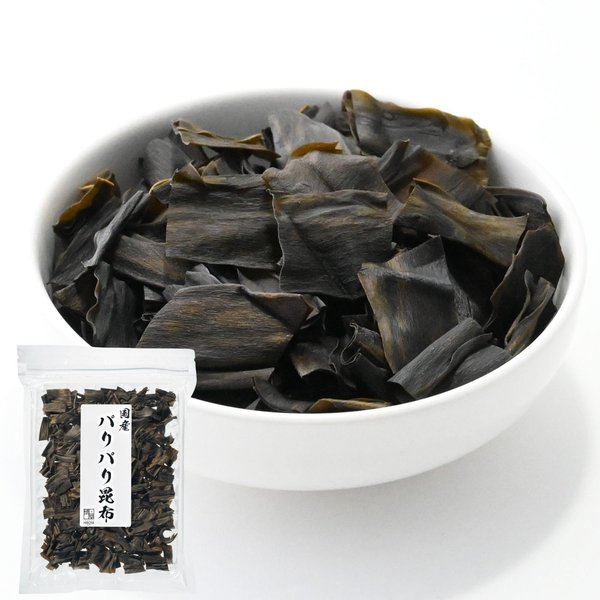 Rakuten - 博屋 国産 パリパリ昆布 低カロリー 乾燥昆布 昆布チップス かみかみ昆布 おつまみ おやつ お菓子 チャック袋入 60g x 3袋