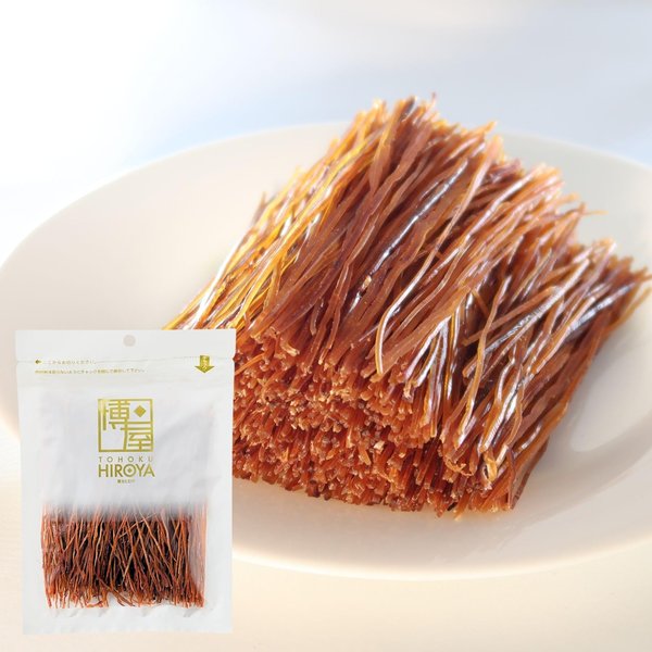 博屋 するめソーメン 国産 北海道産 イカソーメン 珍味 おつまみ イカそうめん するめジャーキー 切りスルメ チャック袋入 (100g x 3)