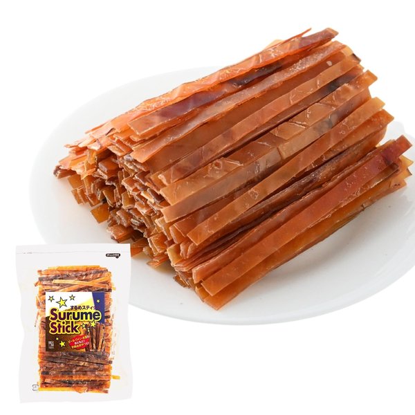 博屋 するめスティック するめジャーキー 業務用 イカジャーキー 駄菓子 炙り イカ おつまみ スルメ あたりめ 大容量 チャック袋入 (500g)