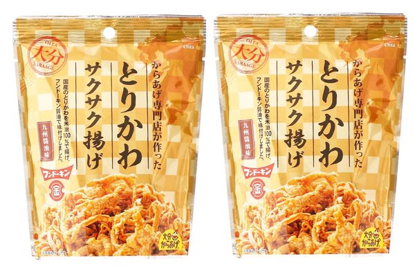 Rakuten - 大分からあげ とりかわサクサク揚げ 九州醤油味 30gx2袋 おつまみ おやつ スナック フンドーキン醤油使用