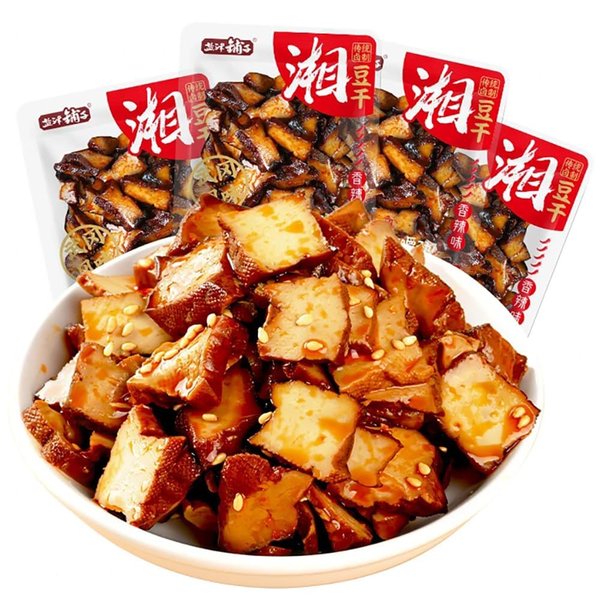 乐天商城 - 豆腐干し 薪火香干 個包装小袋 スパイシーで風味豊か コシが強く噛み応えがある 醤油漬け豆干 豆菓子 干し豆腐の加工品 ラーティアオ つけ麺の野菜 辛いお菓子です 辛口 おつまみ 中国 中華食材 中華辛いお菓子 (500g 約20包)