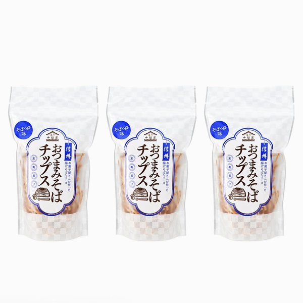 Rakuten - 信州おつまみそばチップス (3袋, そばつゆ味)