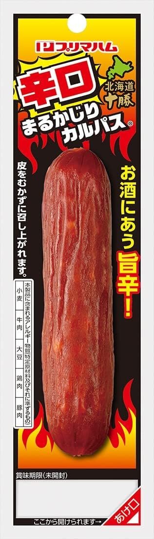 乐天商城 - まとめ買いプリマハム 北海道十勝 辛口まるかじりカルパス40g10個
